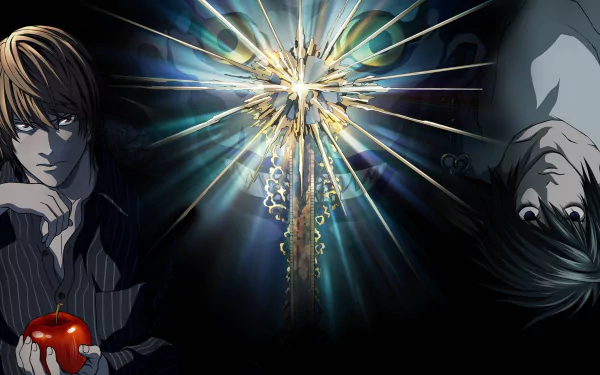 L (Death Note) Ryuk (Death Note) Light Yagami Anime Death Note HD Desktop Wallpaper | Background Image