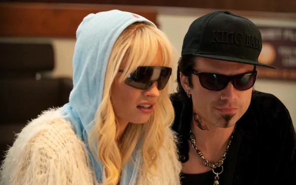 Sebastian Stan Lily James TV Show Pam & Tommy HD Desktop Wallpaper | Background Image