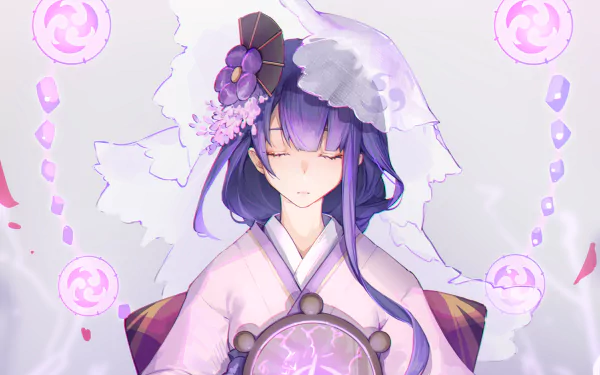 Raiden Makoto video game Genshin Impact HD Desktop Wallpaper | Background Image