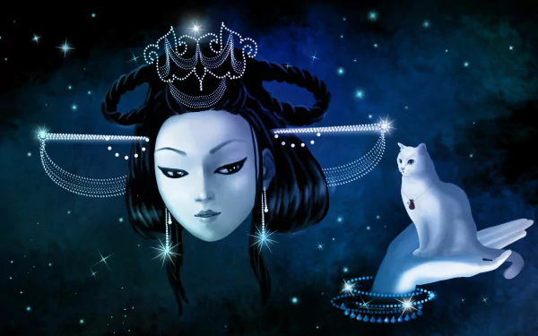 video game Cat and Ghostly Road HD Desktop Wallpaper | Background Image