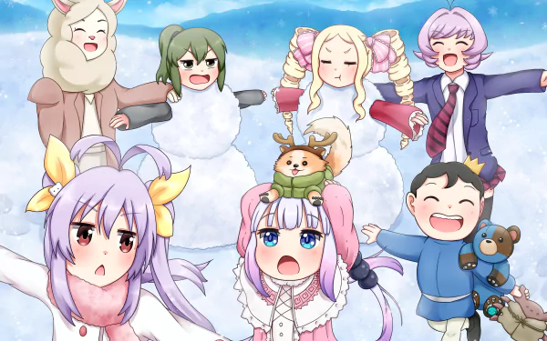 Beatrice (Re:ZERO) Futaba Igarashi Bojji (Ranking Of Kings) Kanna Kamui Renge Miyauchi Anime crossover HD Desktop Wallpaper | Background Image