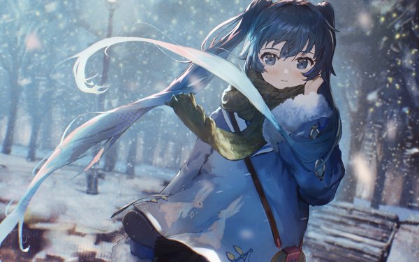 Anime Vocaloid Winter Hatsune Miku HD Wallpaper | Background Image