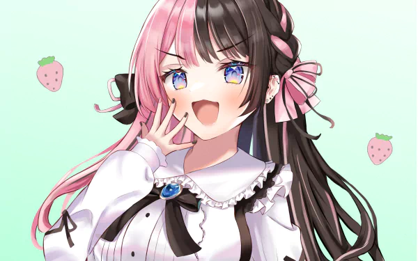 VSPO! Tachibana Hinano Iris Black Games Anime Virtual Youtuber HD Desktop Wallpaper | Background Image