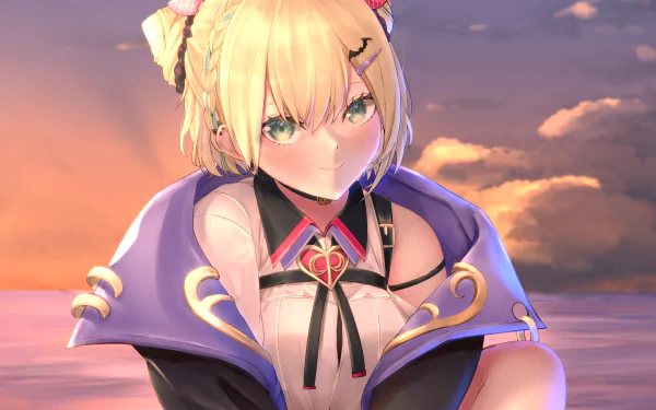 VSPO! Kurumi Noah Iris Black Games Anime Virtual Youtuber HD Desktop Wallpaper | Background Image