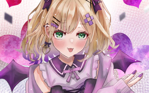 VSPO! Kurumi Noah Iris Black Games Anime Virtual Youtuber HD Desktop Wallpaper | Background Image