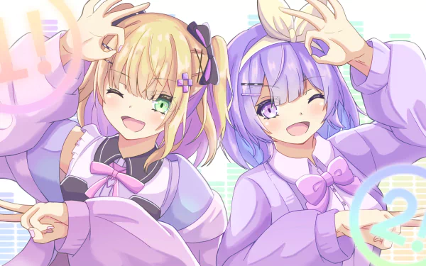 Nun Bora VSPO! Kurumi Noah Iris Black Games Anime Virtual Youtuber HD Desktop Wallpaper | Background Image