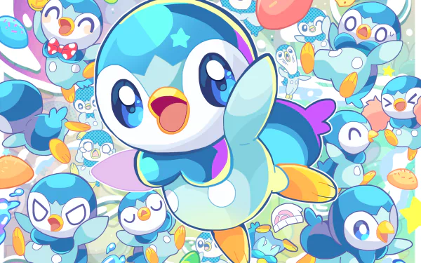 Piplup (Pokémon) video game Pokémon: Diamond and Pearl HD Desktop Wallpaper | Background Image