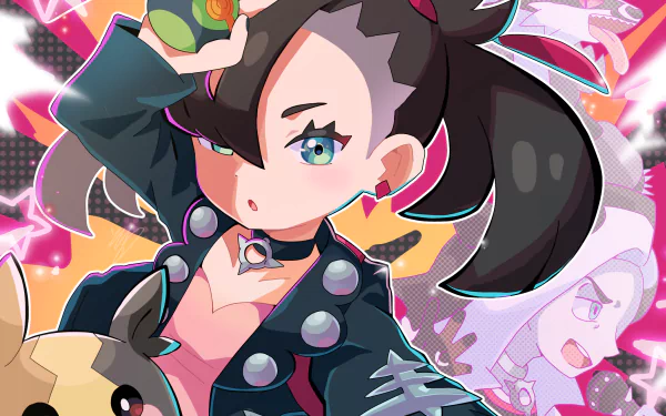Morpeko (Pokémon) Marnie (Pokémon) video game Pokémon: Sword and Shield HD Desktop Wallpaper | Background Image