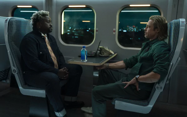 Brad Pitt Brian Tyree Henry movie bullet train HD Desktop Wallpaper | Background Image