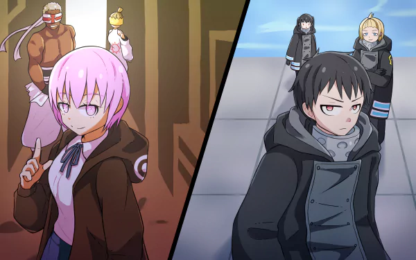 Tamaki Kotatsu Shinra Kusakabe Inca Kasugatani Haumea (Fire Force) Charon (Fire Force) Arthur Boyle Anime Fire Force HD Desktop Wallpaper | Background Image