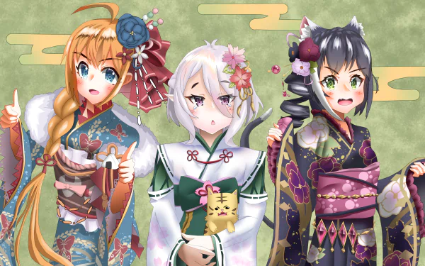 Pecorine (Princess Connect) Kokoro Natsume Karyl Momochi Anime Princess connect! Re:Dive HD Desktop Wallpaper | Background Image