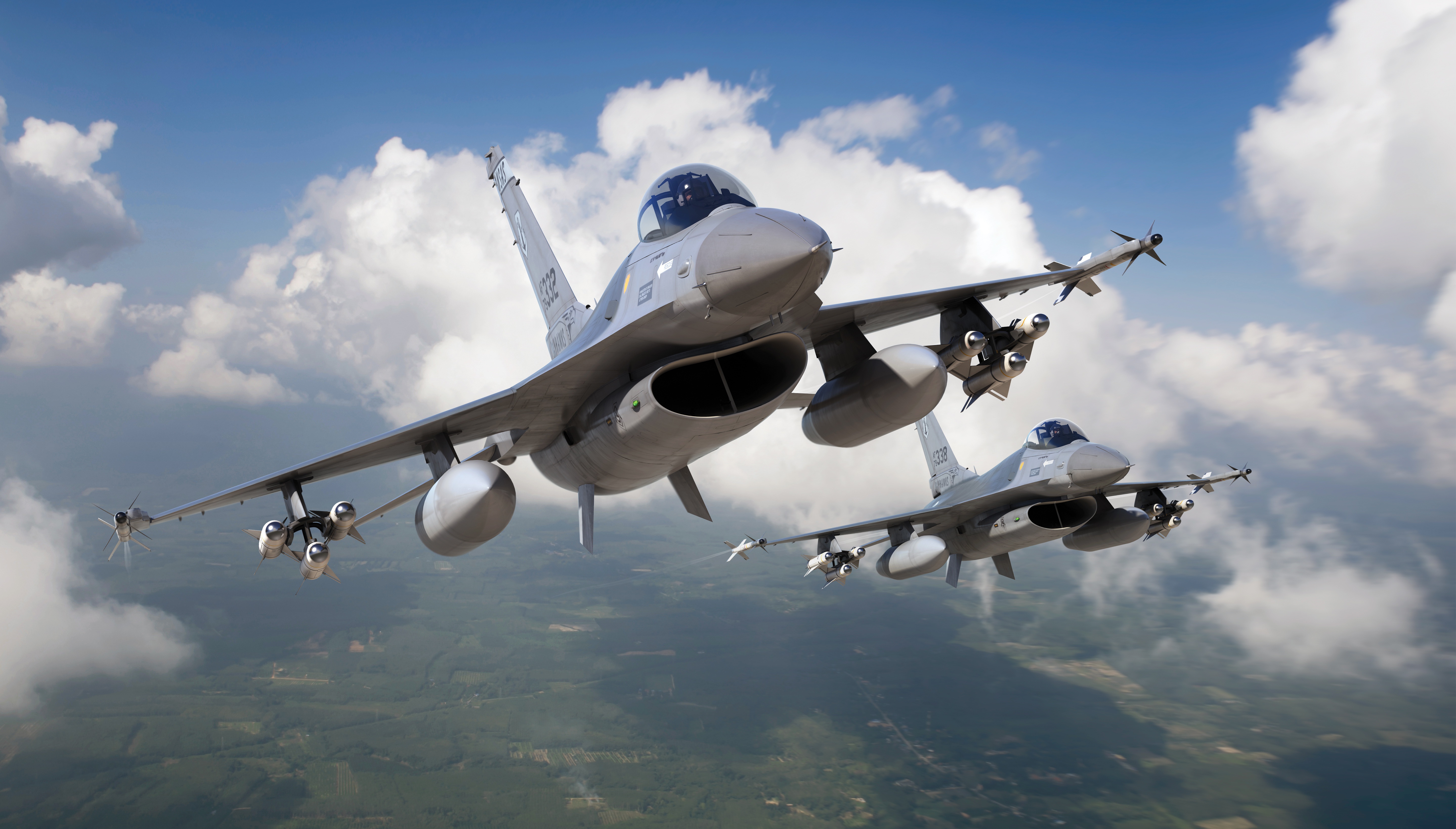 General Dynamics F Fighting Falcon Jet Fighter HD wallpaper