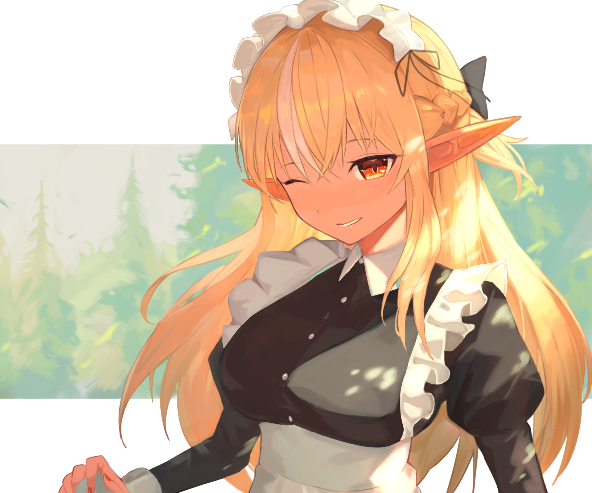 Download Hololive Shiranui Flare Anime Virtual Youtuber HD Wallpaper