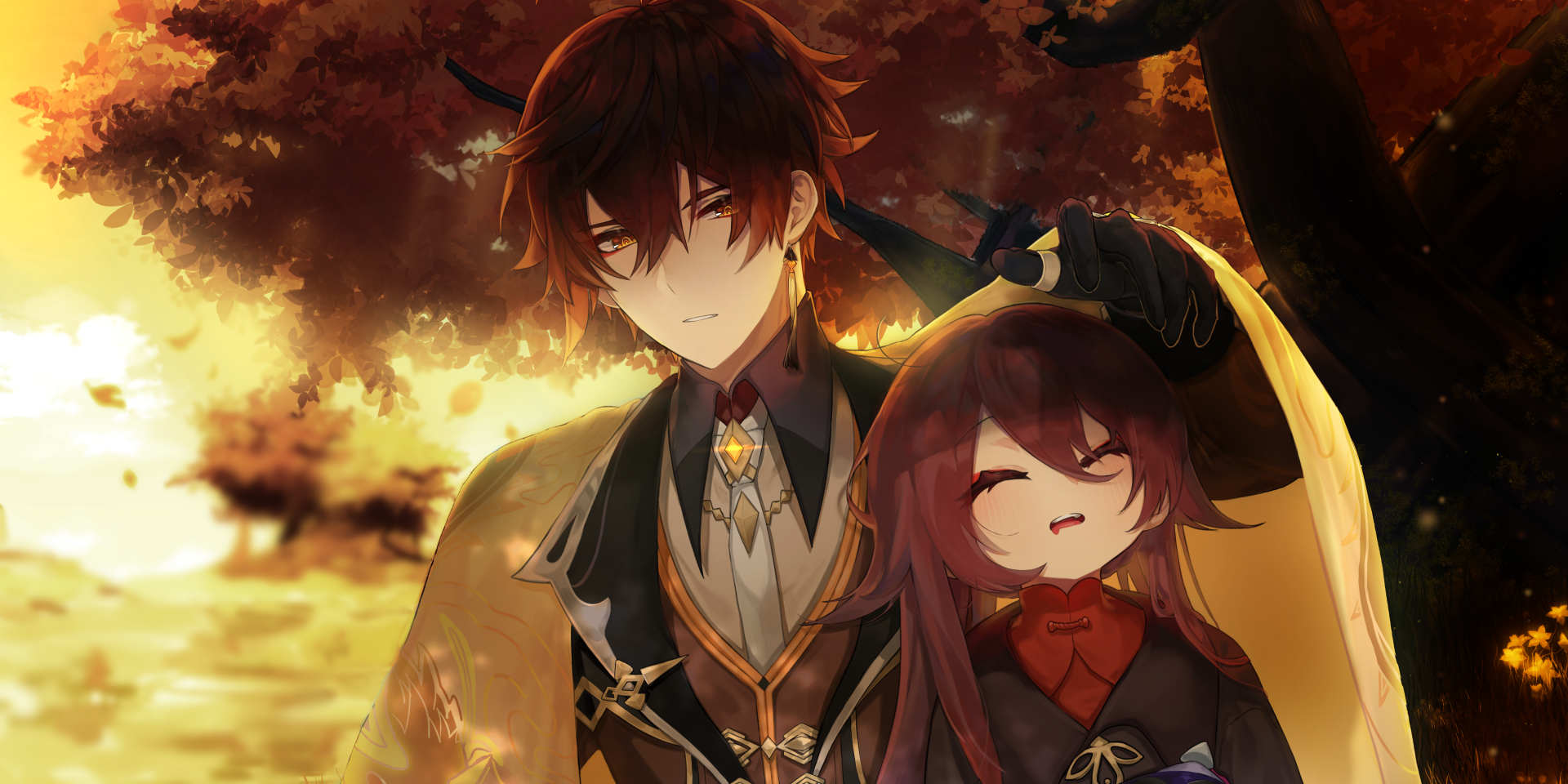 Download Zhongli (Genshin Impact) Hu Tao Video Game Genshin Impact 4k Ultra HD Wallpaper by SP³:p