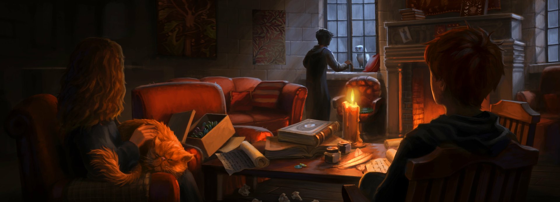 Download Hedwig (Harry Potter) Harry Potter Ron Weasley Hermione Granger Movie Harry Potter And The Goblet Of Fire HD Wallpaper by Atomhawk