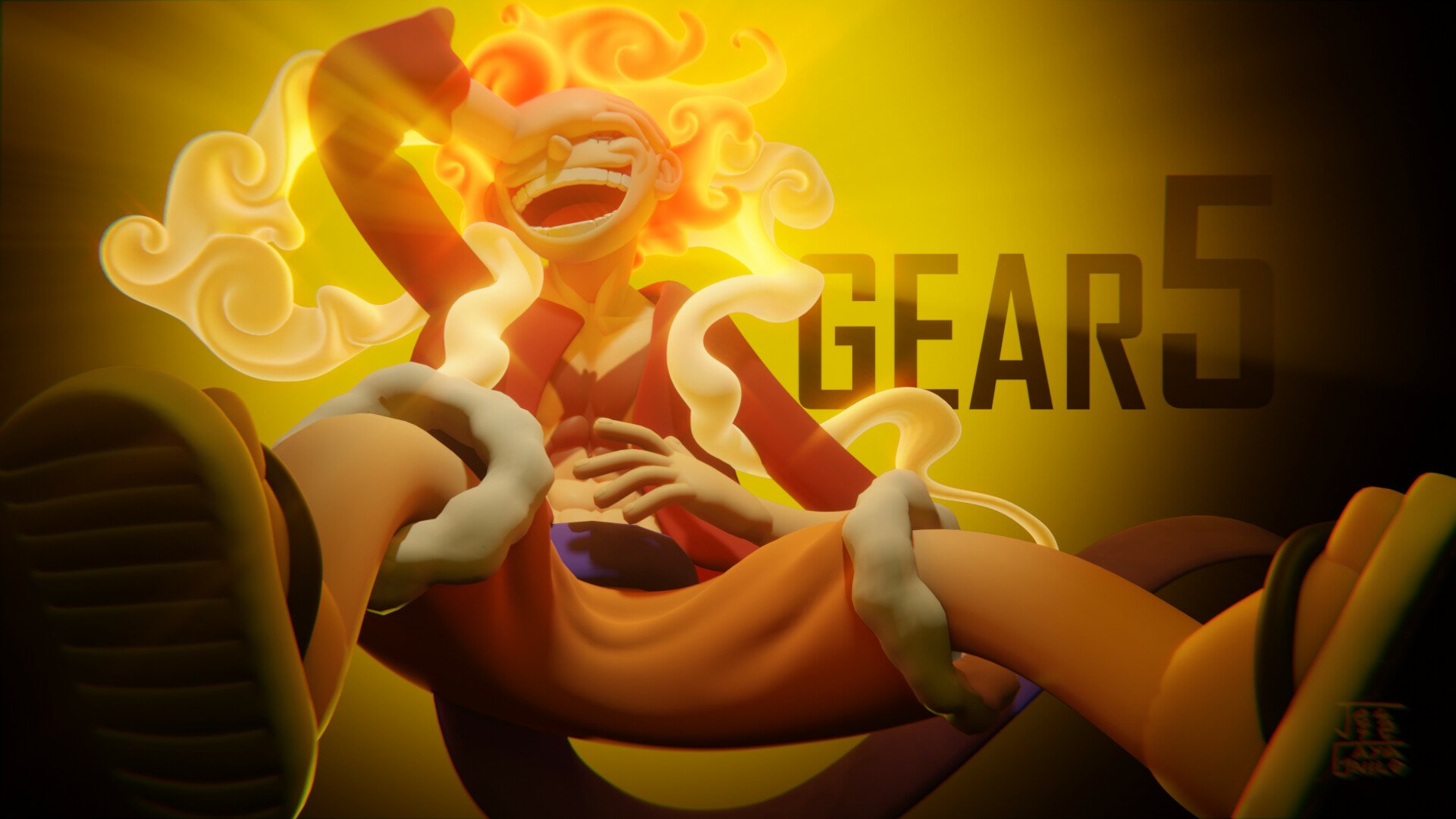 Download Gear 5 (One Piece) Monkey D. Luffy Anime One Piece HD Wallpaper by  Jesse Gayanilo | 1920x1080 | Wallpaper Abyss