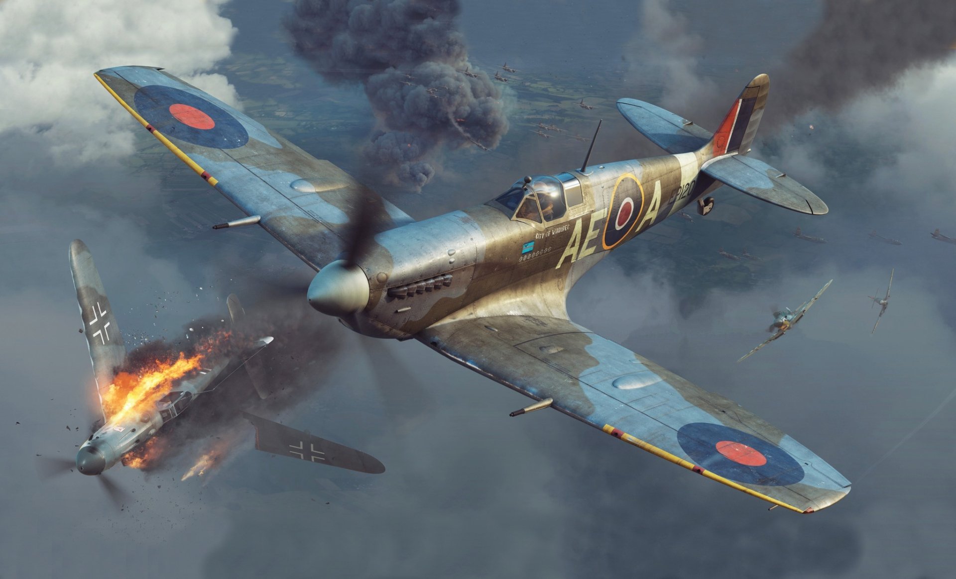 Military Supermarine Spitfire HD Wallpaper