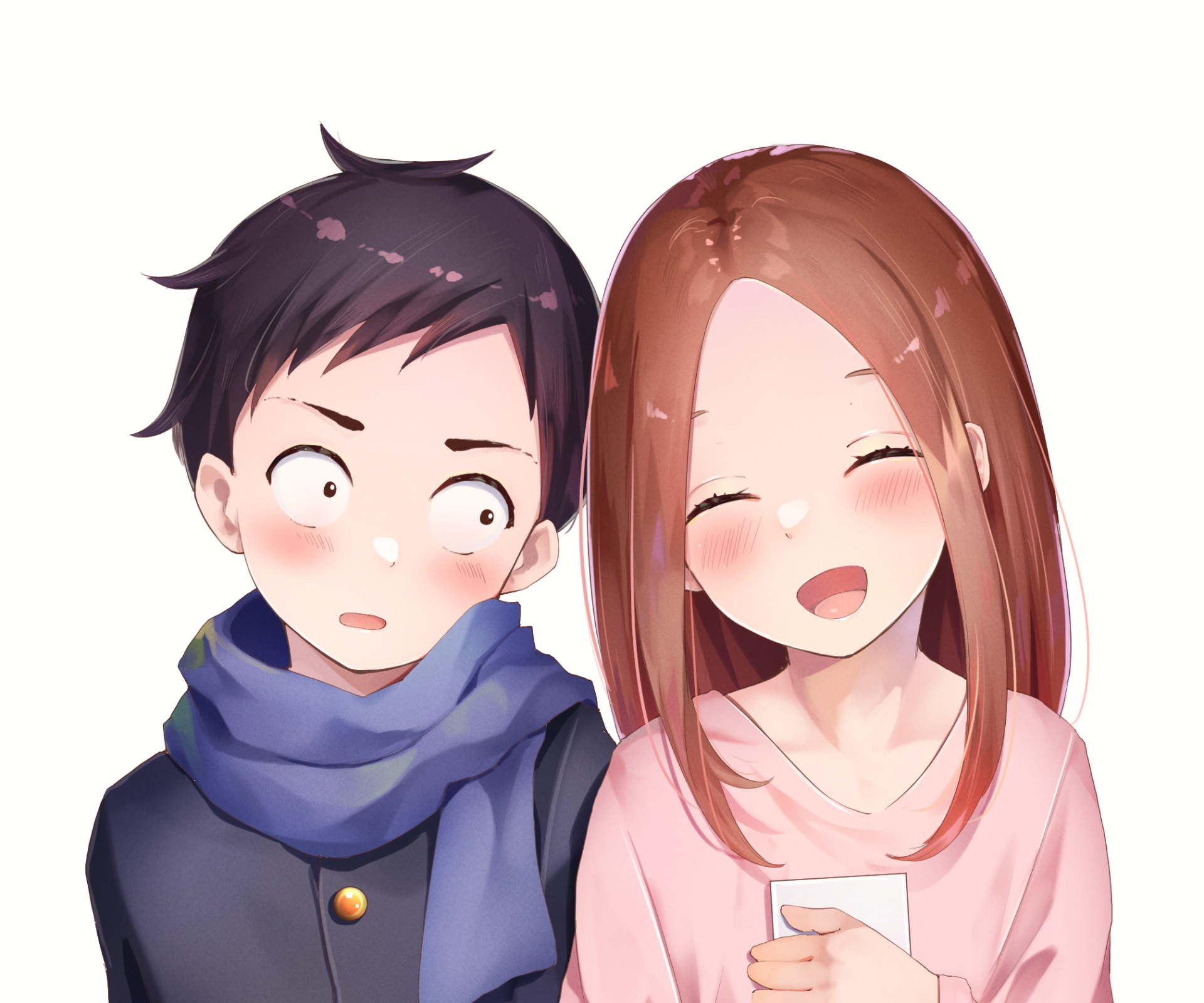 Download Nishikata (Karakai Jouzu No Takagi-san) Takagi (Karakai Jouzu No Takagi-san) Anime Teasing Master Takagi-san HD Wallpaper