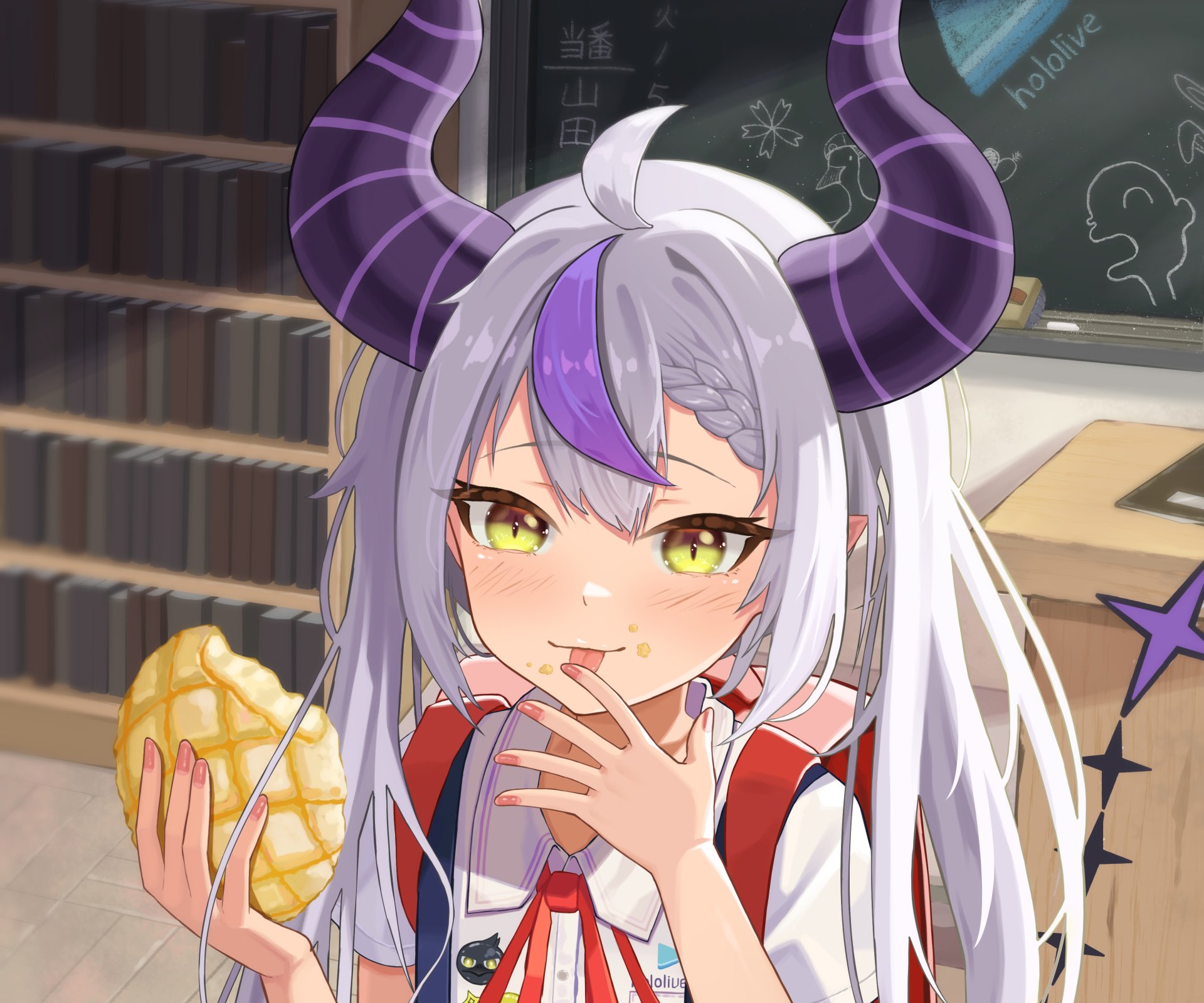 Download Hololive La+ Darknesss (Virtual Youtuber) Anime Virtual Youtuber HD Wallpaper