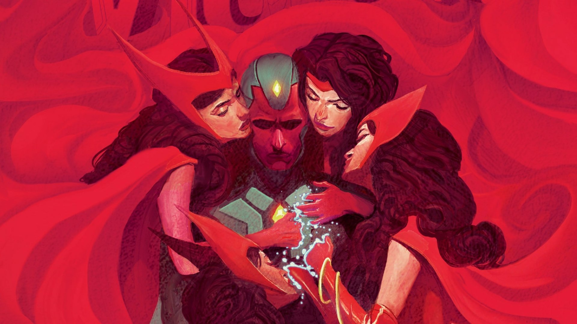 Download Vision (Marvel Comics) Wanda Maximoff Comic HD Wallpaper