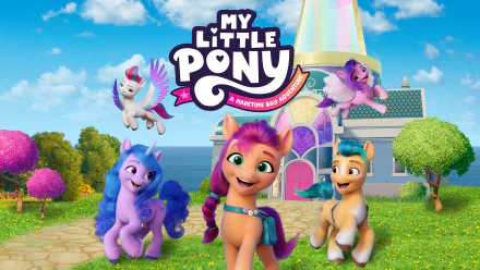 Pipp Petals Zipp Storm Hitch Trailblazer Izzy Moonbow Sunny Starscout video game My Little Pony: A Maretime Bay Adventure HD Desktop Wallpaper | Background Image