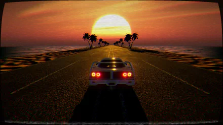 video game retrowave HD Desktop Wallpaper | Background Image