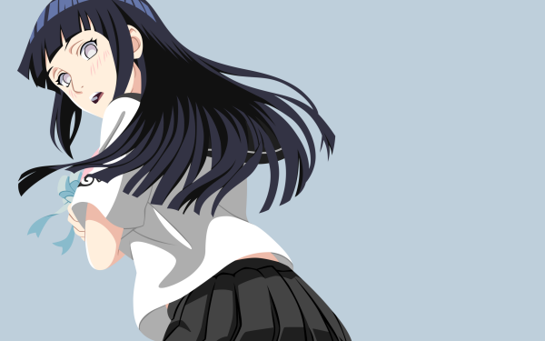 Anime Naruto Hinata Hyuga Minimalist HD Wallpaper | Background Image