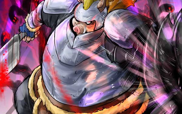 Geld from That Time I Got Reincarnated as a Slime in dynamic anime style, shown in detailed 4K Ultra HD PC desktop wallpaper background.