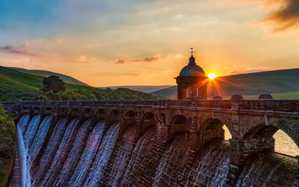 man made dam HD Desktop Wallpaper | Background Image