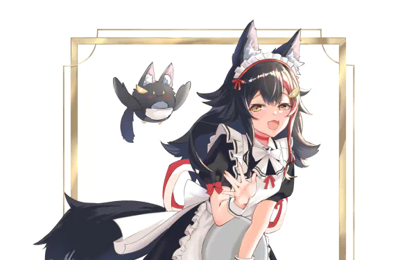 hololive Ookami Mio Anime Virtual Youtuber HD Desktop Wallpaper | Background Image