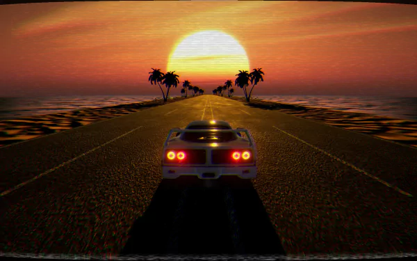 video game retrowave HD Desktop Wallpaper | Background Image