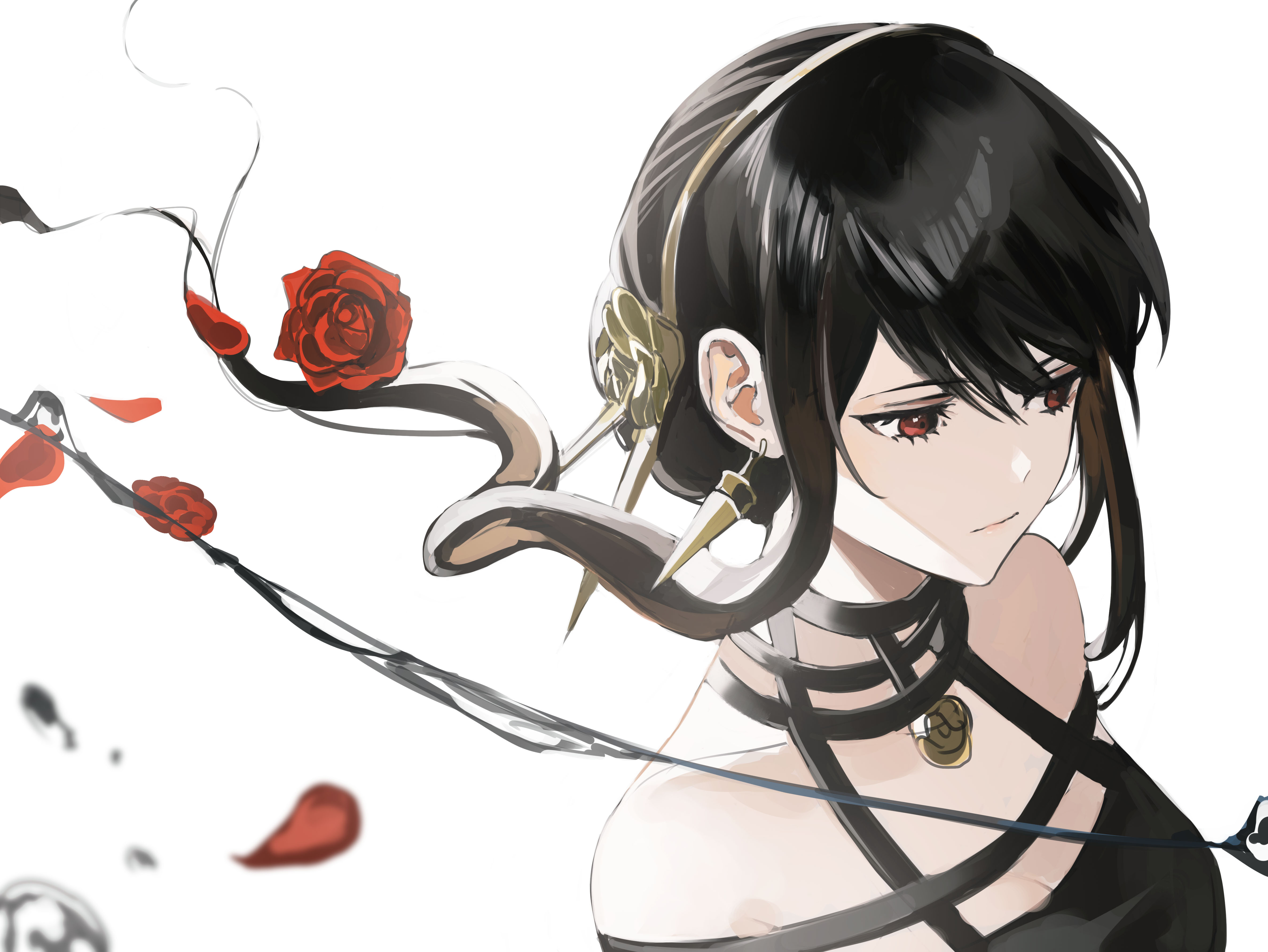 Red Eyes Black Hair Yor Forger Anime Girl HD Spy x Family Wallpapers, HD  Wallpapers