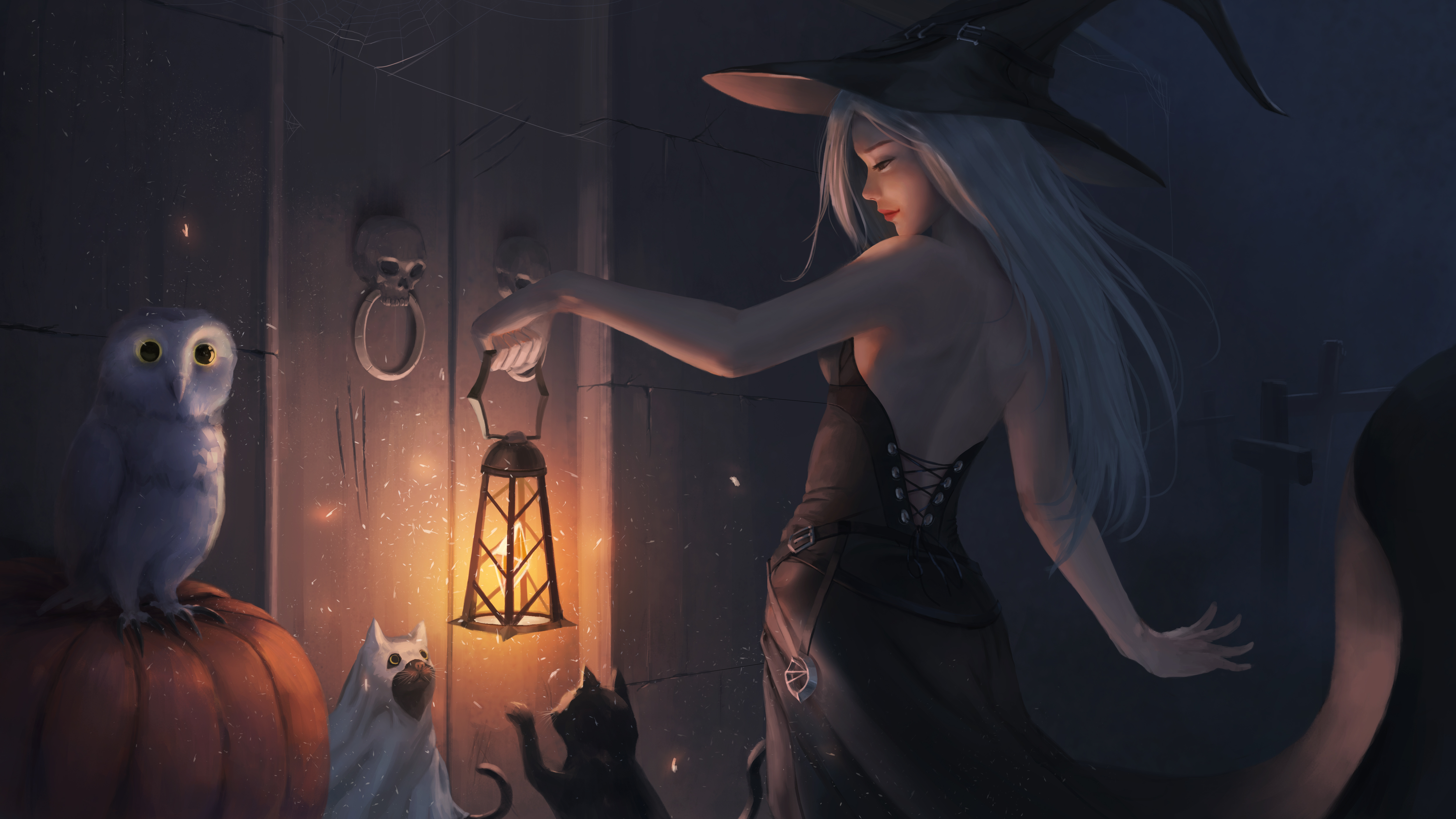 Fantasy Witch 4k Ultra HD Wallpaper by Allen Hsieh