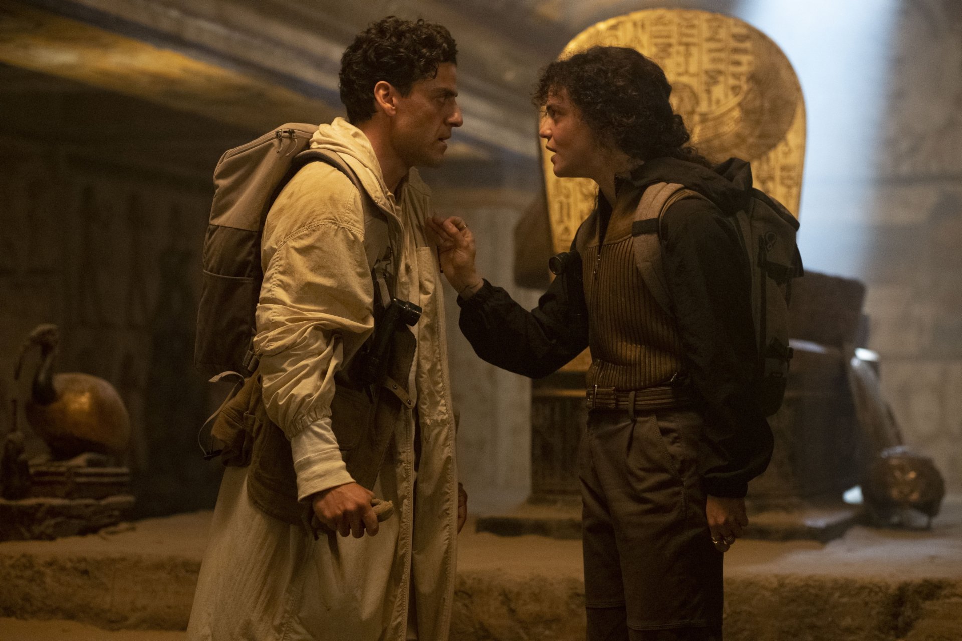 Download Layla El-Faouly May Calamawy Marc Spector Oscar Isaac TV Show Moon Knight HD Wallpaper