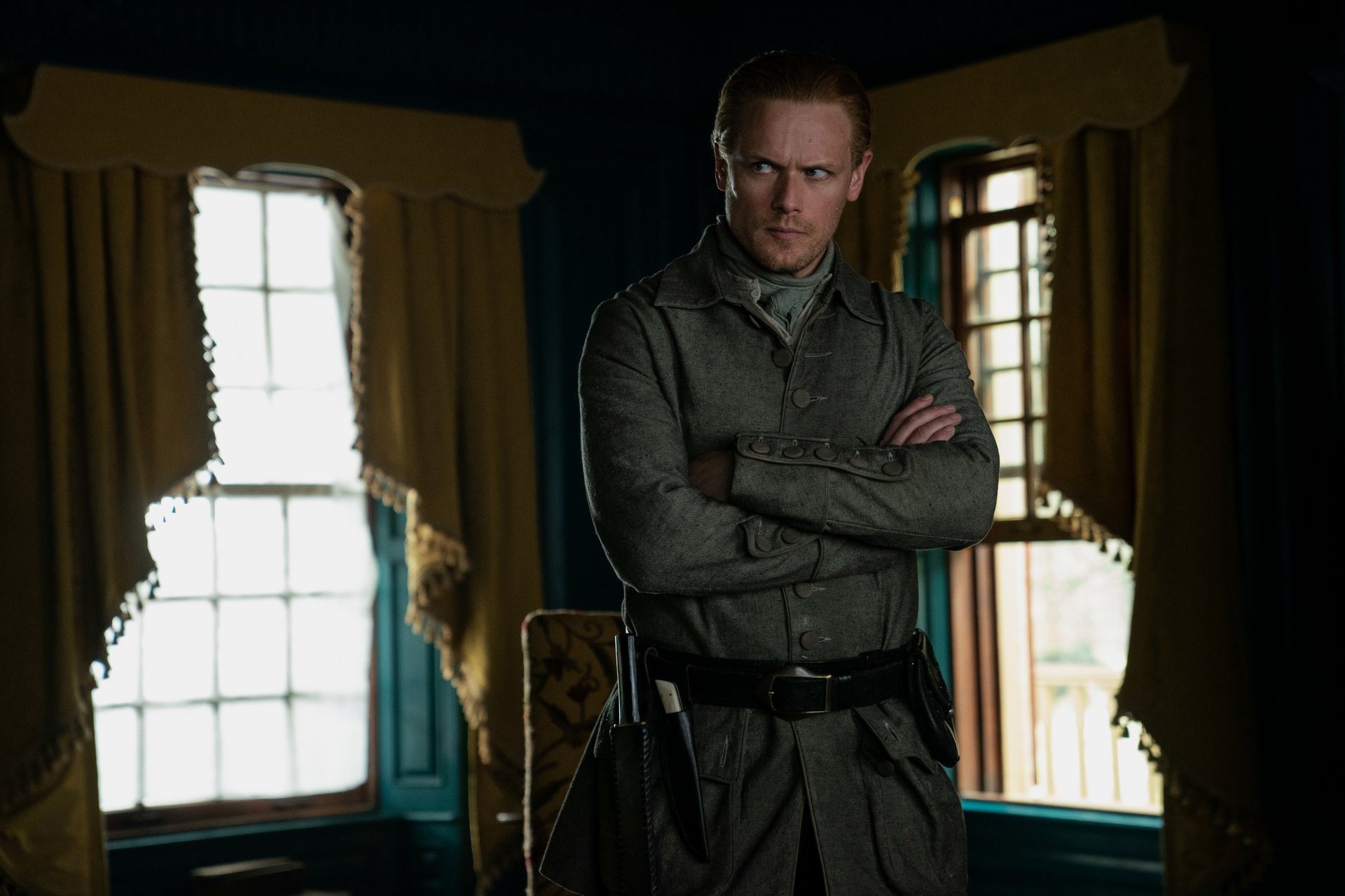 Download Sam Heughan Jamie Fraser TV Show Outlander HD Wallpaper