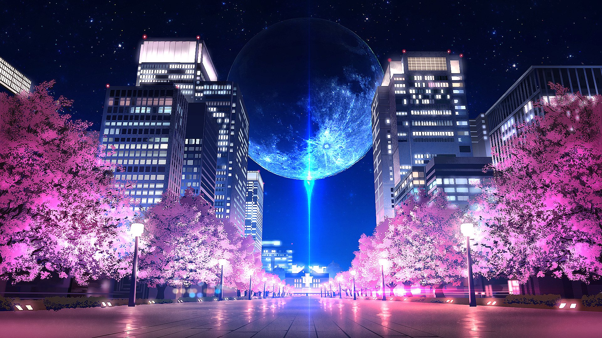 Anime City Hd Wallpaper