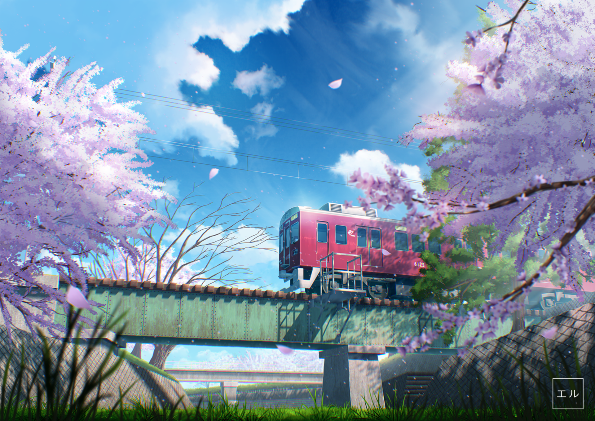 Download Anime Train Anime Train HD Wallpaper