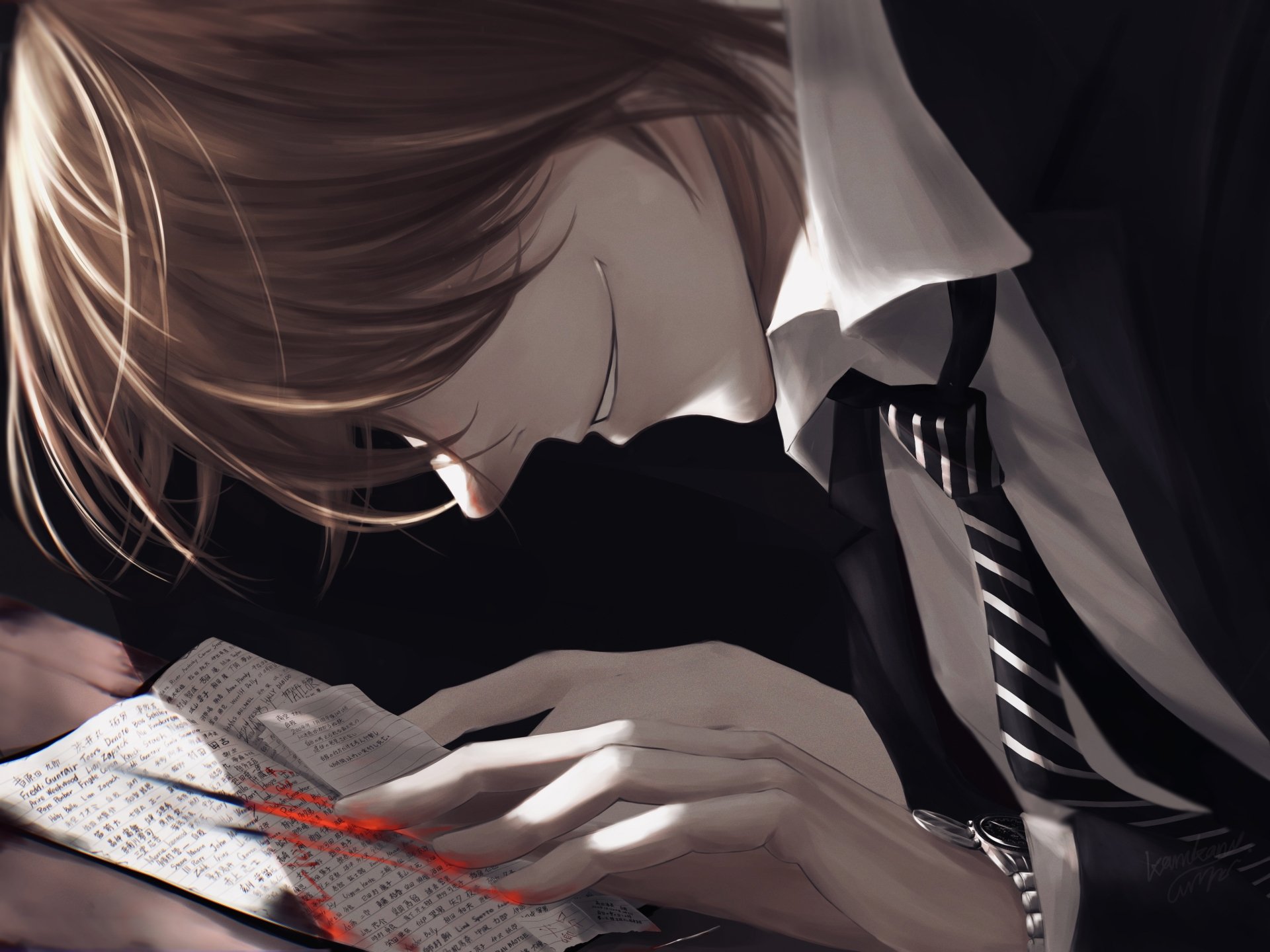 Chess Kira Light Yagami Red Background 4K HD Death Note Wallpapers, HD  Wallpapers