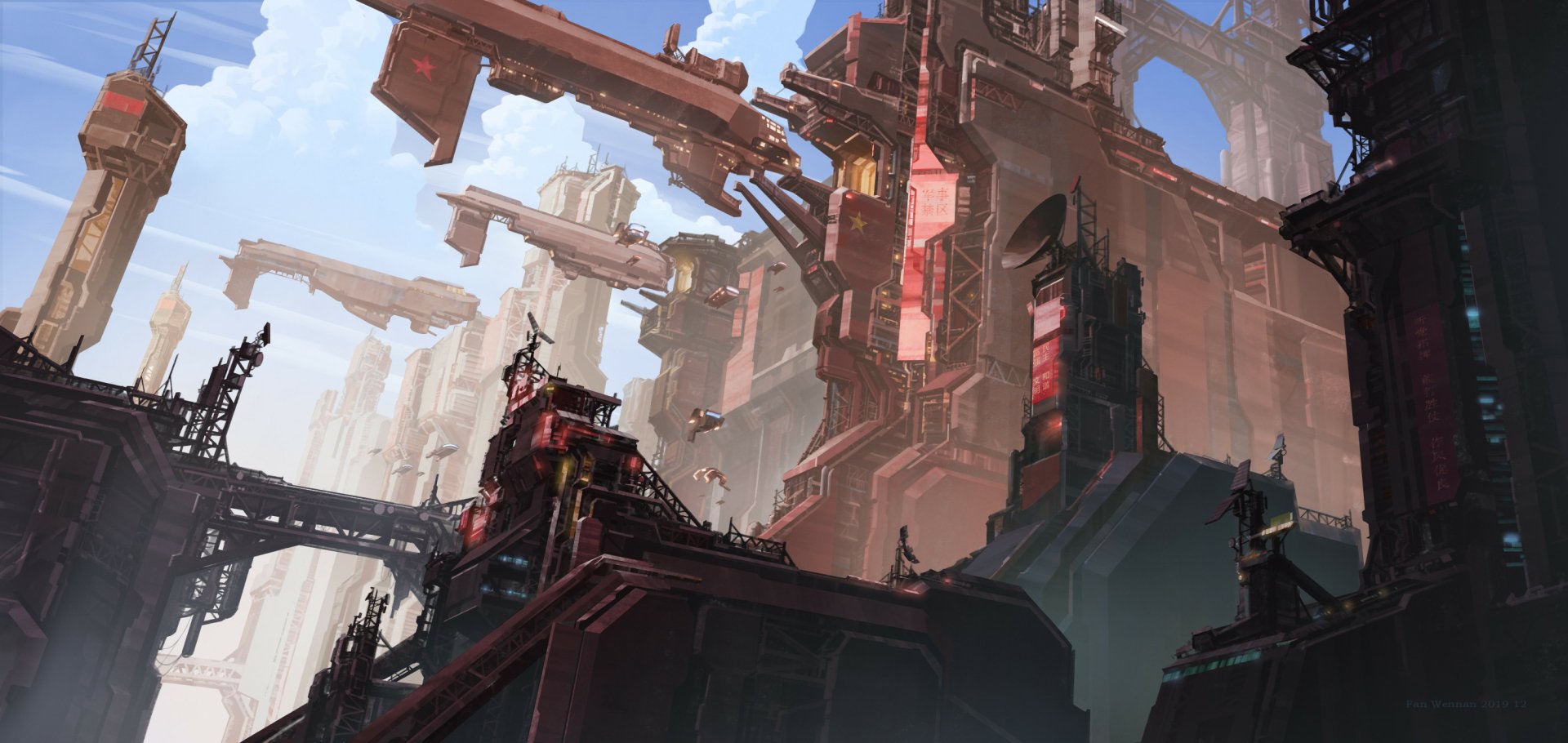 Download Sci Fi Structure HD Wallpaper by Fan Wennan