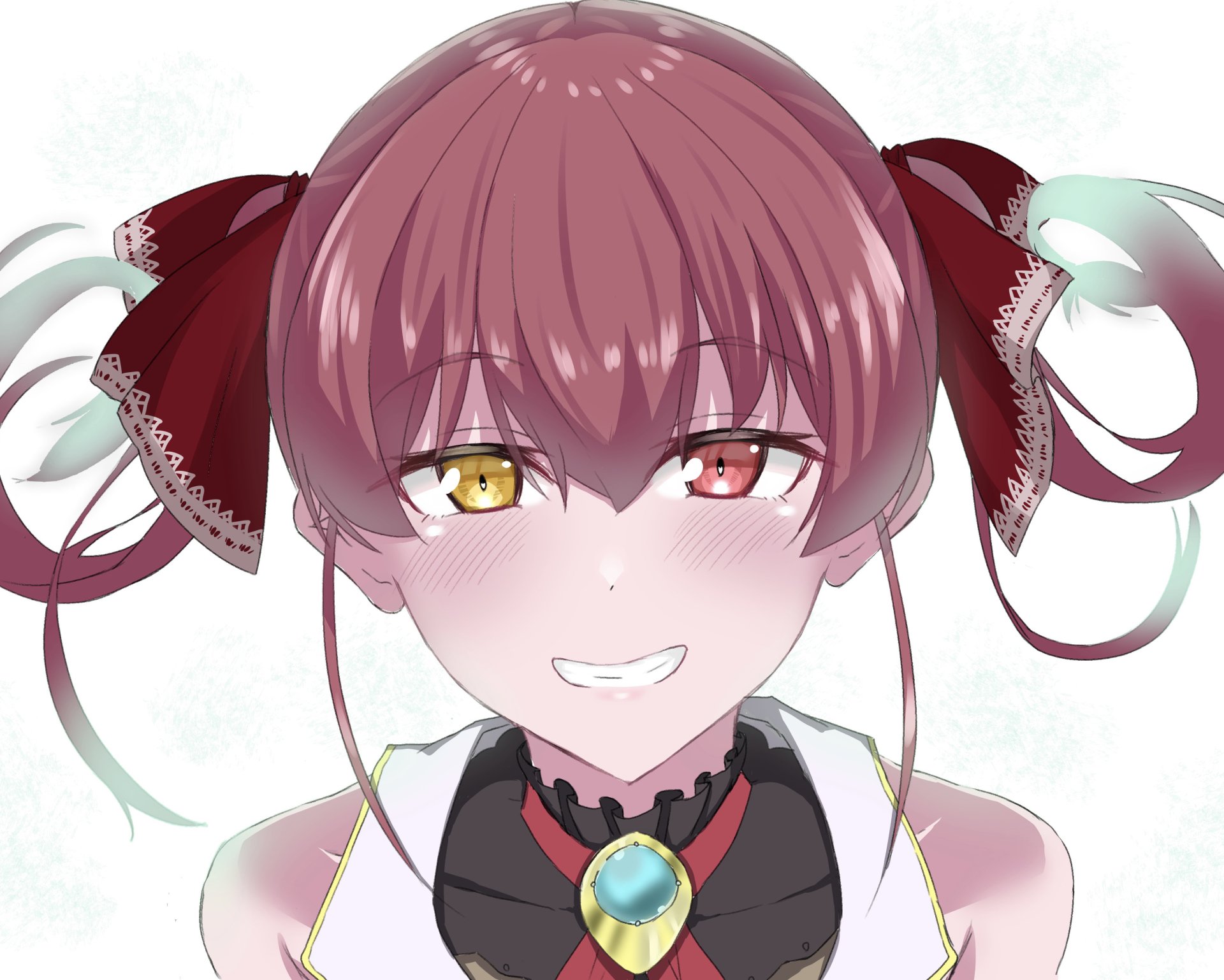 Download Heterochromia Hololive Houshou Marine Anime Virtual Youtuber HD Wallpaper