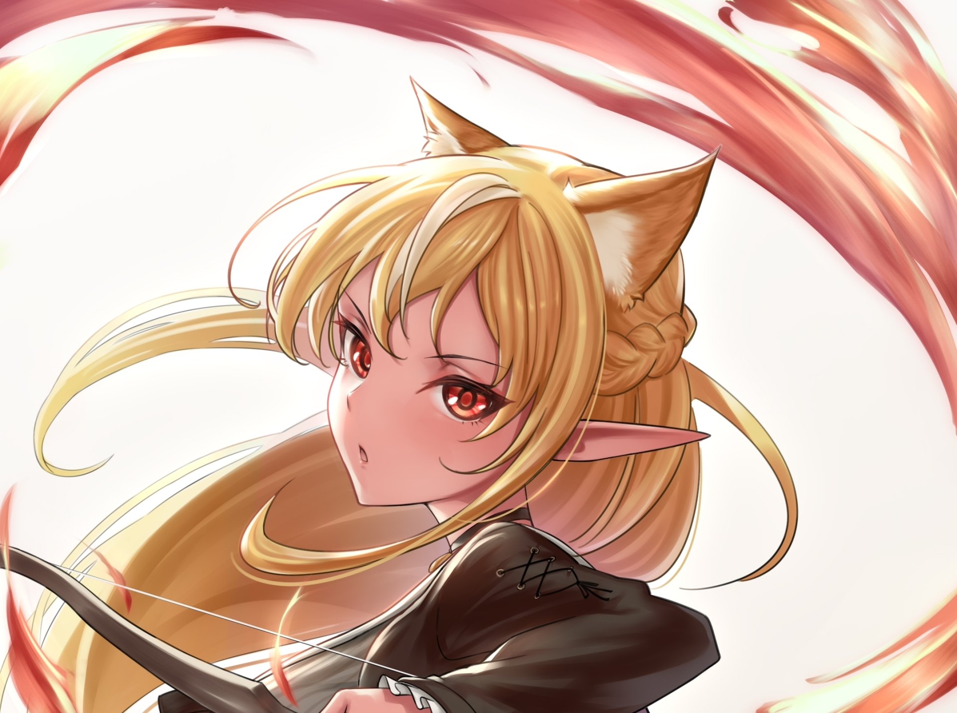 Download Hololive Shiranui Flare Anime Virtual Youtuber HD Wallpaper