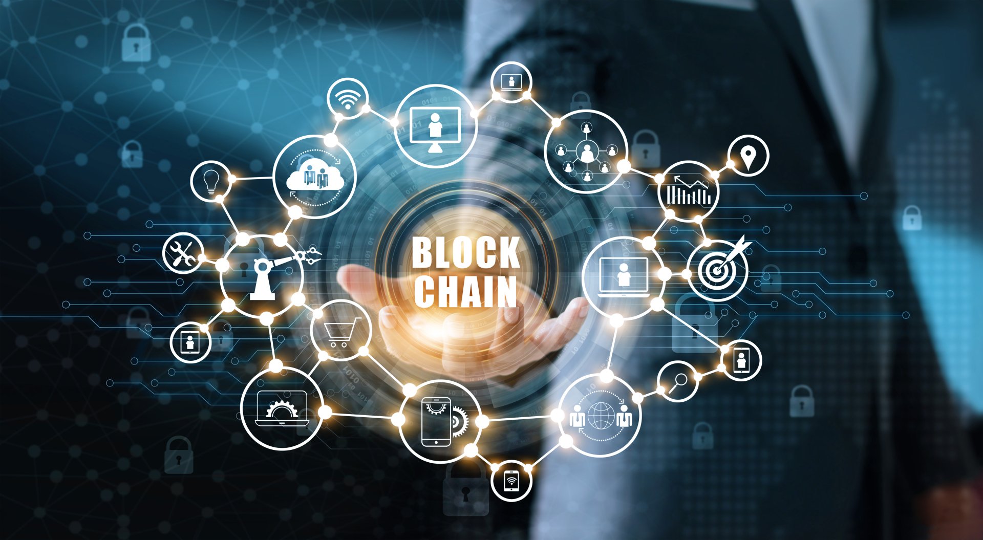 Download technology blockchain 4k ultra hd wallpaper