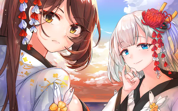 Zuikaku (Azur Lane) Shoukaku (Azur Lane) Anime Azur Lane HD Desktop Wallpaper | Background Image