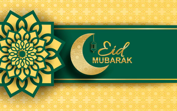 religious Eid Mubarak HD Desktop Wallpaper | Background Image