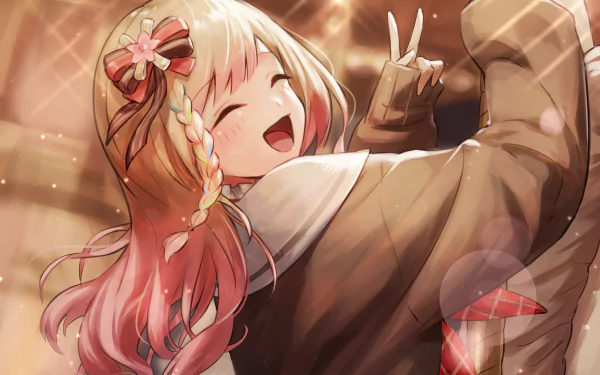 hololive Momosuzu Nene Anime Virtual Youtuber HD Desktop Wallpaper | Background Image