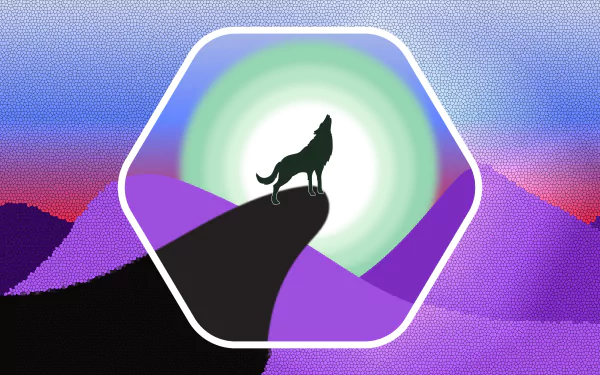 creative mountain wolf artistic mosaic HD Desktop Wallpaper | Background Image