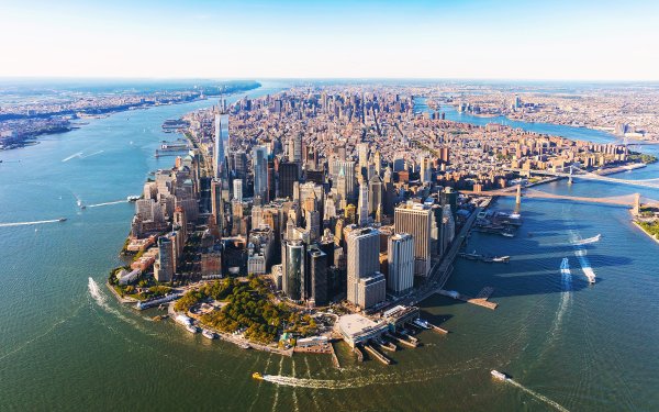 Man Made Manhattan Cities United States Cityscape HD Wallpaper | Background Image