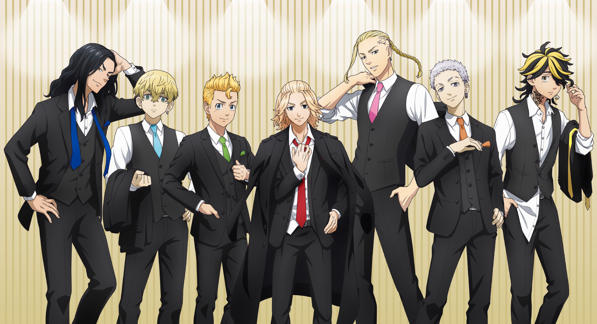 Tokyo Revengers HD Wallpaper Ken Takemichi Mikey In Sharp Suits