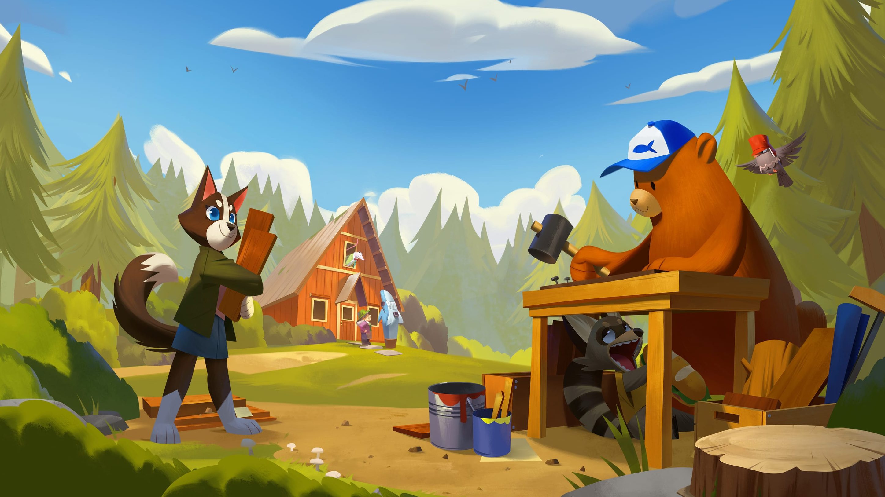 Video Game Bear and Breakfast HD Wallpaper