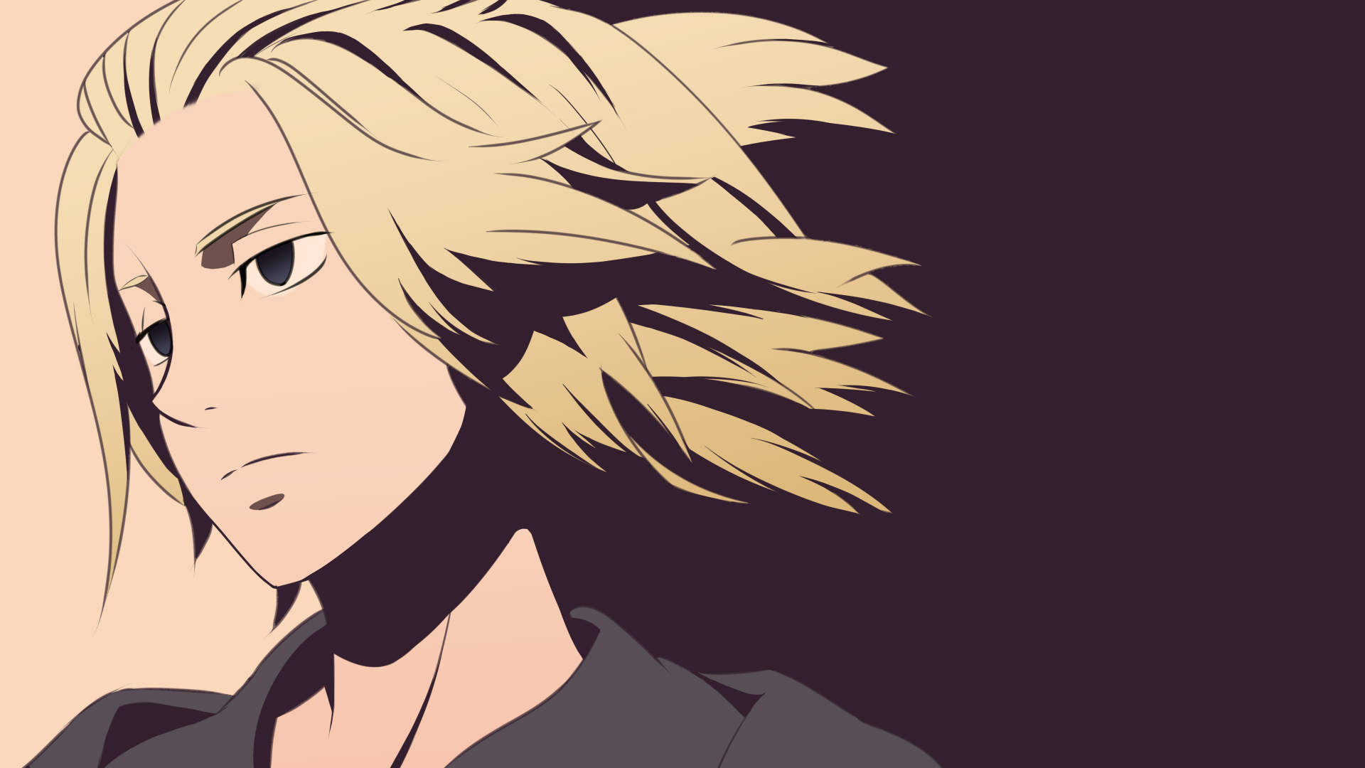 Mikey Manjiro Sano from Tokyo Revengers anime, depicted in a 4K Ultra HD PC desktop wallpaper with detailed hair and a calm expression.